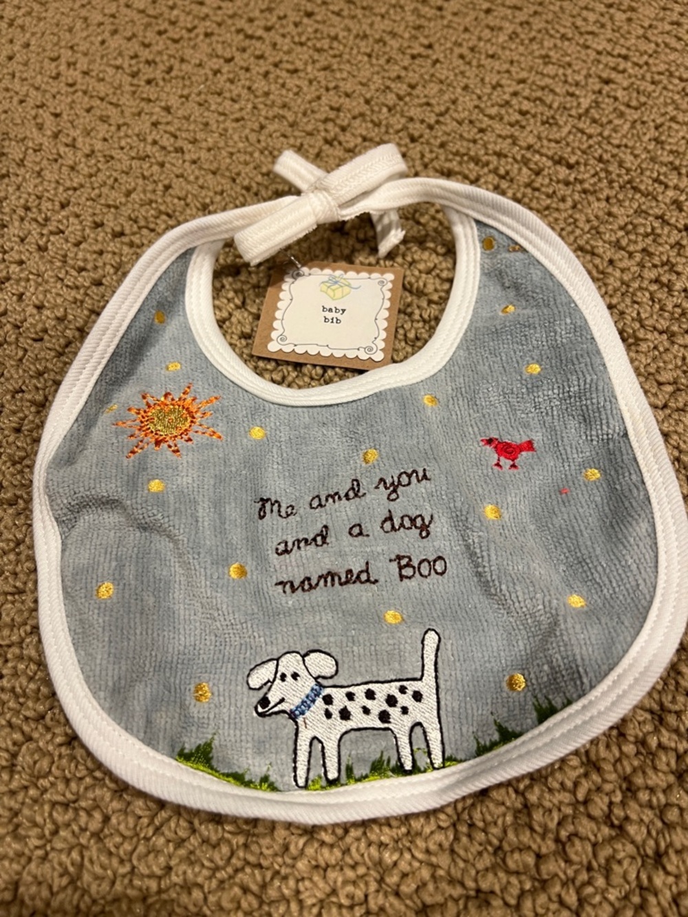 Natural Life unisex embroidered baby bib